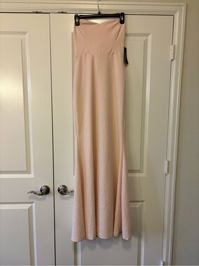✨ Lulus “Stand in the Spotlight” Blush Strapless Mermaid Maxi Dress | NWT ✨